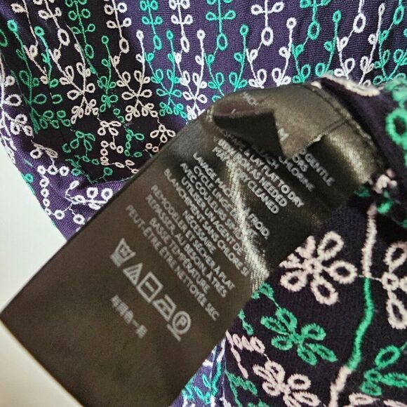 EUC MAEVE BY ANTHROPOLOGIE EMBROIDERED PATTERNED V NECK TIERED LACED TANK TOP M - Picture 14 of 15